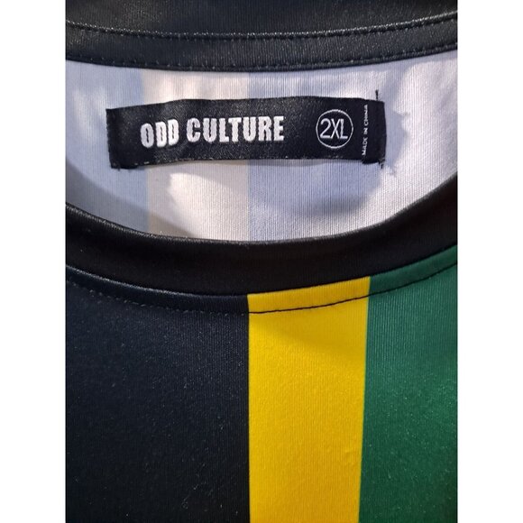 Odd Culture Men's Multicolor Color Block Rapper Bear Trendy Y2K Shirt,  2XL - Picture 3 of 7